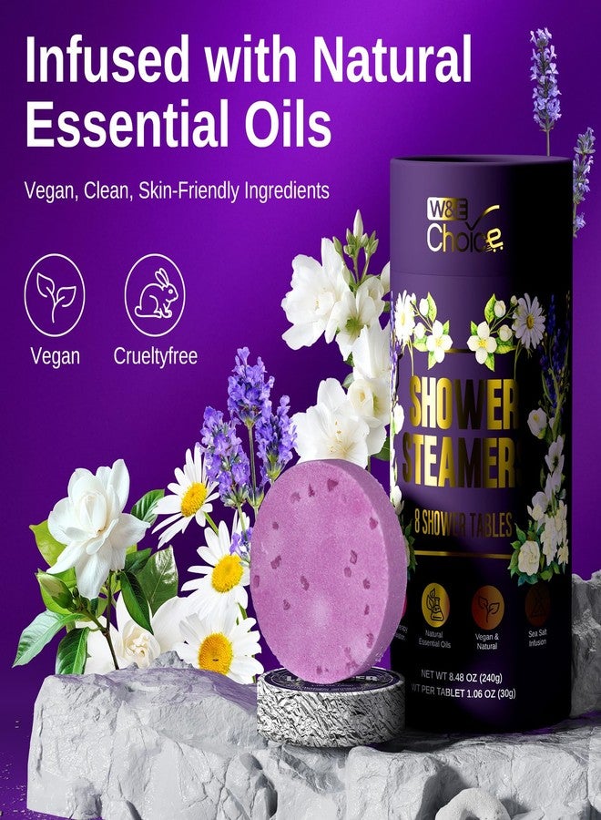 مجموعة W&E Choice من أقراص الاستحمام الفوارة برائحة العلاج العطري، 8 قطع، هدايا عيد الميلاد للنساء، كرات استحمام فوارة بزيوت عطرية طبيعية للاسترخاء اليومي وتخفيف التوتر، هدايا عيد ميلاد للزوجة والأم - Image 3