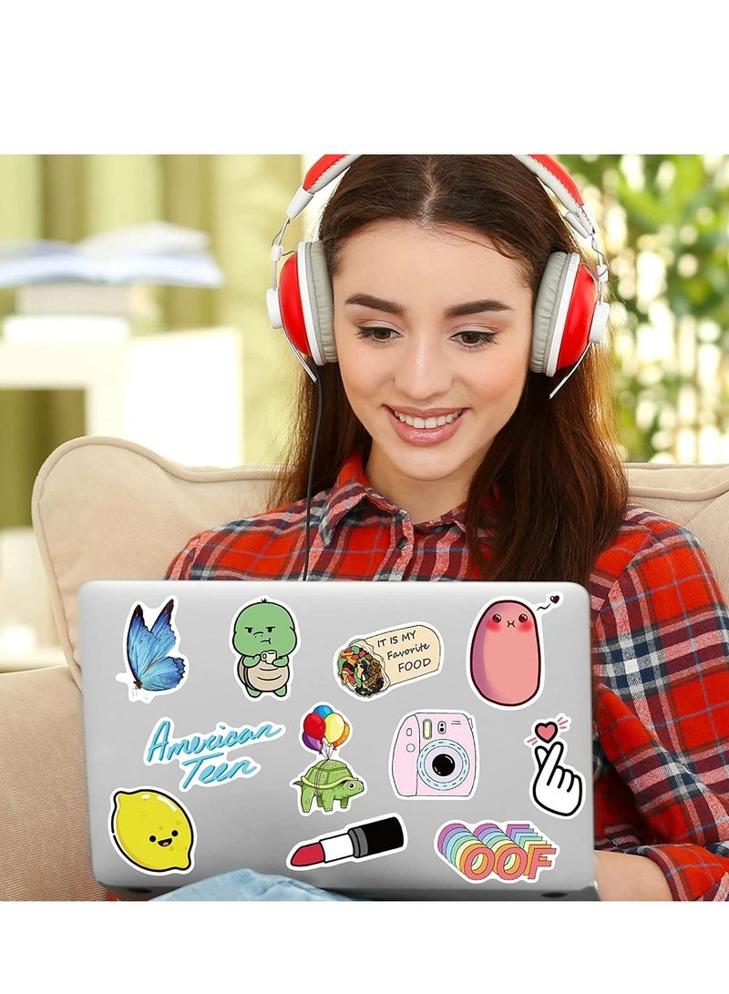 SYOSI Sticker Pack 200 pcs, Street Fashion, Water Bottle Stickers for Kids Teens Girls, Cute Aesthetic Waterproof for Skateboards Luggage Guitar Laptops Pad  - Image 2
