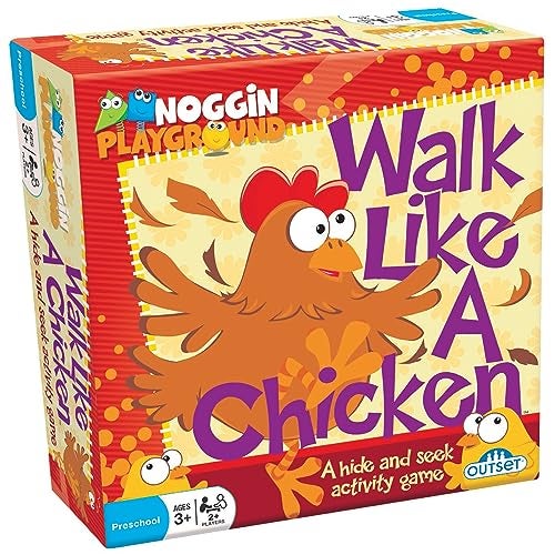 Outset Media Walk Like A Chicken - No Reading Required, Hide & Seek Role-Playing Activity Game, Preschool & Kids, Children's Social & Physical Developmental Game, Outset Media, Ages 3+, 2+ Players - Image 1