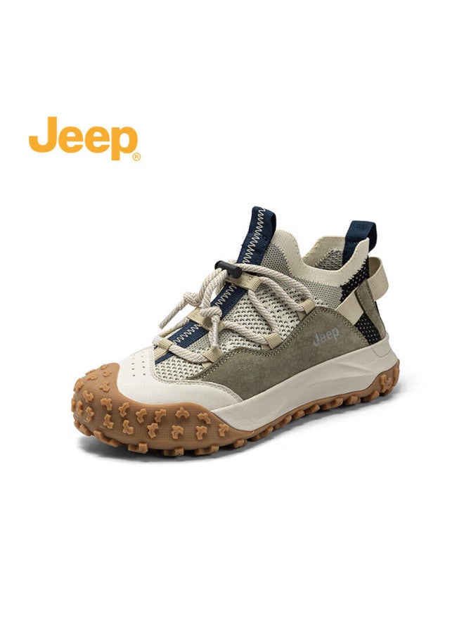 Jeep Jeep Women's Lightweight Spring Hiking Shoes With Thick Retro Outdoor Sports Shoes, Gray-green, Size 36 - Image 2
