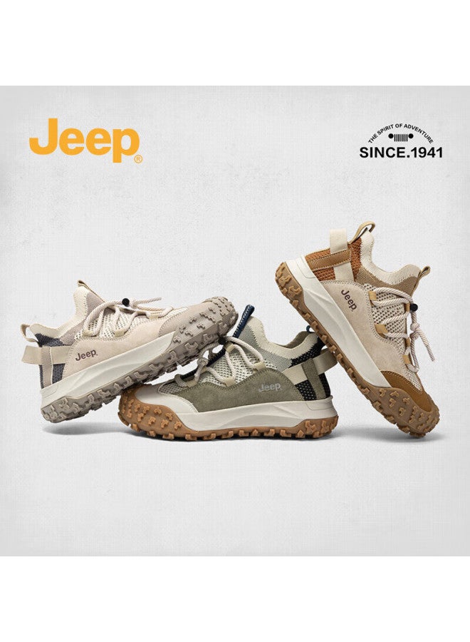Jeep Jeep Women's Lightweight Spring Hiking Shoes With Thick Retro Outdoor Sports Shoes, Gray-green, Size 36 - Image 3
