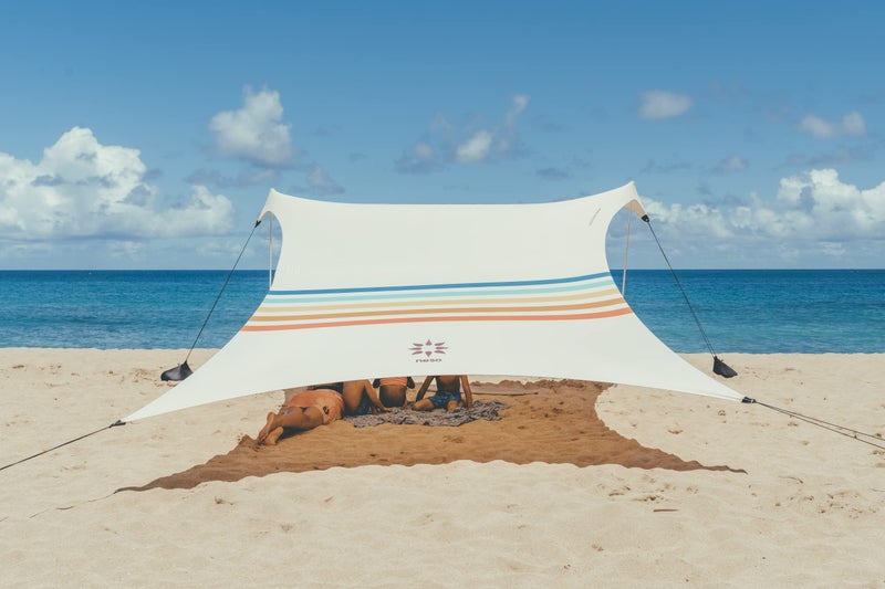 Neso Tents Grande Beach Tent, 7ft Tall, 9 x 9ft, Reinforced Corners and Cooler Pocket (Rainbow) - Image 1