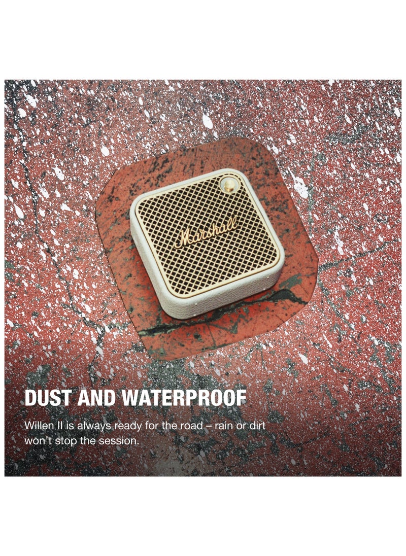 Marshall - Marshall Willen II Wireless Bluetooth Speaker, over 17+ Hours Playtime, Dust and Waterproof Design (Cream) - Image 1