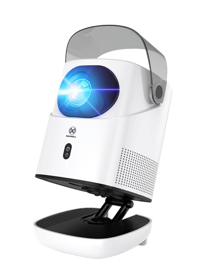 Maxwell Electronics Maxwell Phantom Projector Supports 4k, Built-in Stand, Powerful Speaker, Full HD 1080P Resolution, Projector Keystone Correction, Outdoor/Home Cinema, Hi-Fi Sound System, 5G Wifi, Screen Mirroring  - Image 1