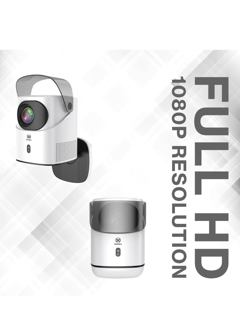 ماكسويل فانتوم بروجيكتور يدعم 4K، مزود بحامل مدمج، مكبر صوت قوي، دقة Full HD 1080P، تصحيح انحراف العرض (Keystone Correction)، مناسب للسينما الخارجية/المنزلية، نظام صوت Hi-Fi، واي فاي 5G، وعرض شاشة لاسلكي. - pzsku/Z1377D2FA36F779BF620EZ/45/_/1737628043/30cc2bbe-5ff3-499b-a85c-7011d9269a58