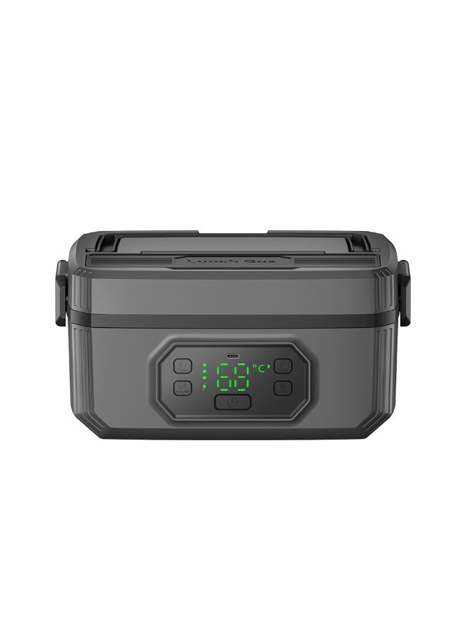 VVU&CCO FH-4B Cordless Electric Lunch Box with 1.2L for Adults with Timer, Rechargeable Self, Heating SS Container, Convenient for Work/Travel/Camping/Hiking - Image 1