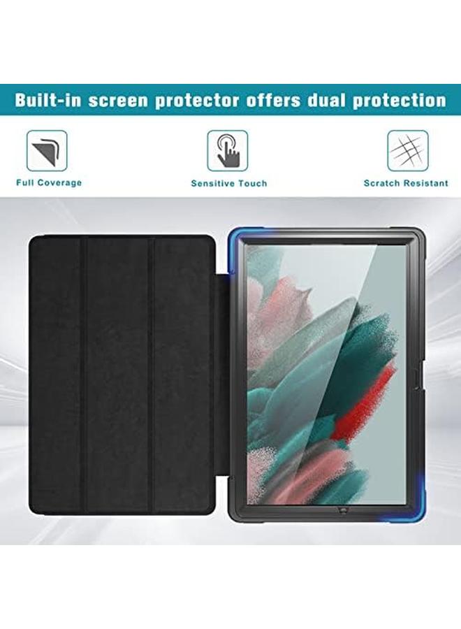 Procases Galaxy Tab A8 Case 10.5 Inch With Screen Protector Tri Fold Folio Cover With Built In Screen Protector Shockproof Tpu Smart Cover For Galaxy Tab A8 Sm X200 X205 X207 2022 Release Black - Image 2