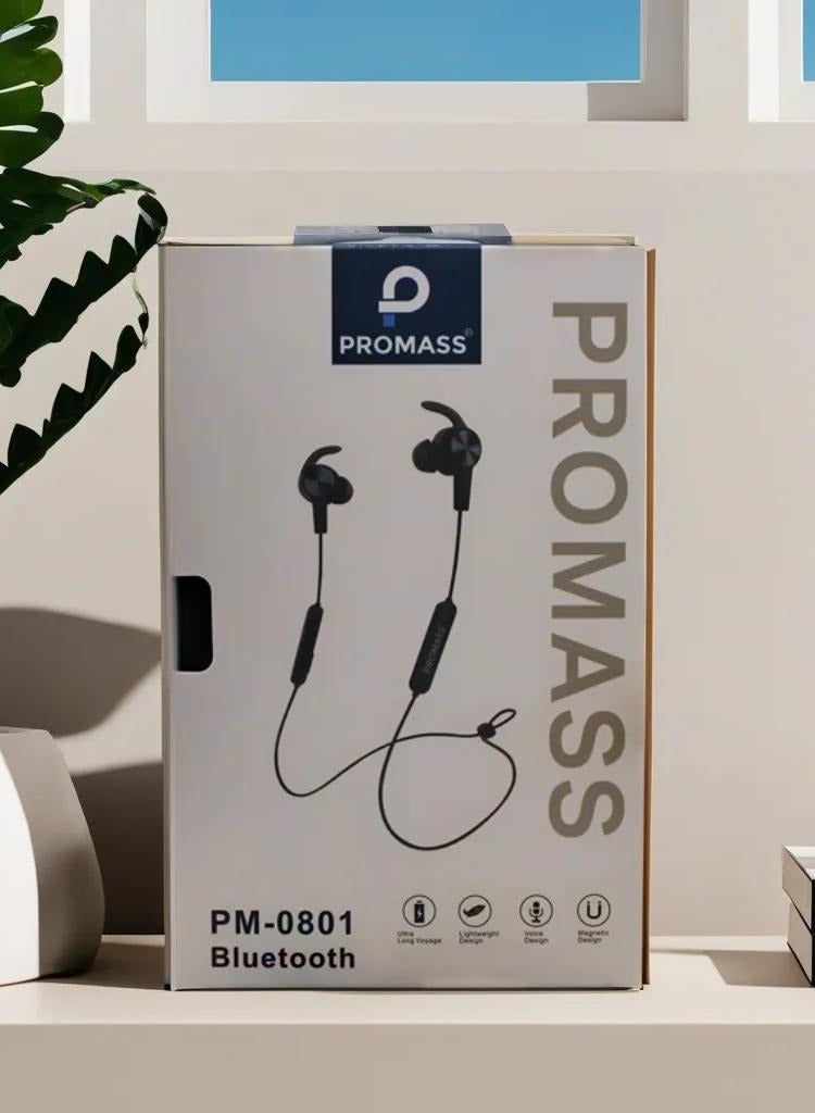 PROMASS Original Sports Bluetooth Headphones Compatible With All Electronic Devices Black Color - Image 1