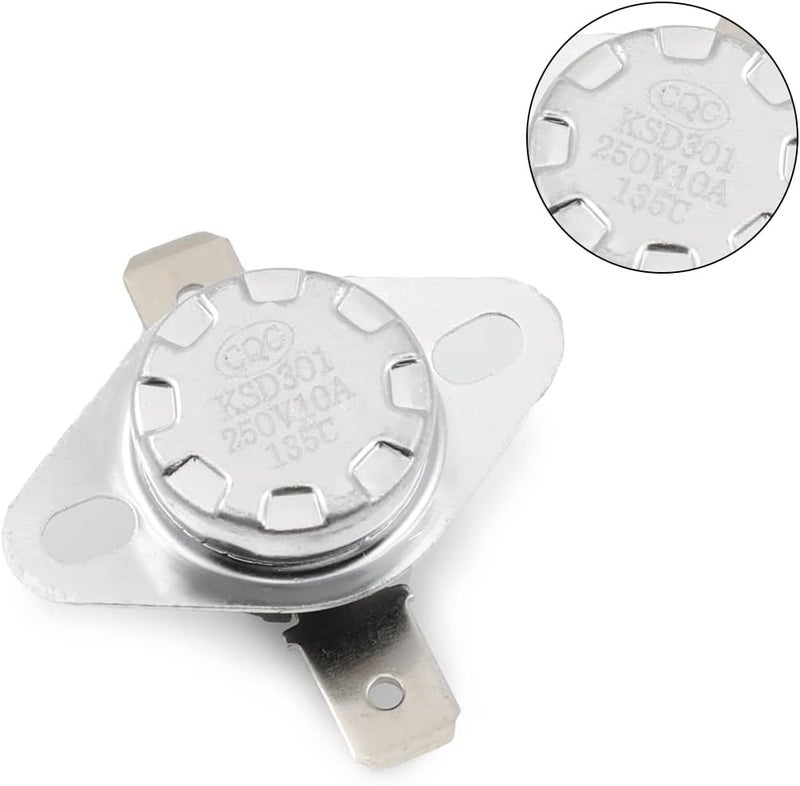 Fielect KSD301 Thermostat Temperature Control Switch,Adjust Snap Disc Temperature Switch 115°C Normally Closed 2 Pcs - Image 4