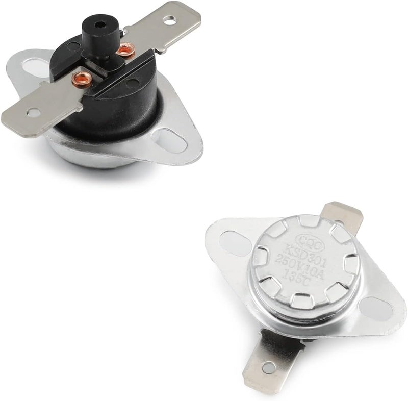 Fielect KSD301 Thermostat Temperature Control Switch,Adjust Snap Disc Temperature Switch 115°C Normally Closed 2 Pcs - Image 1