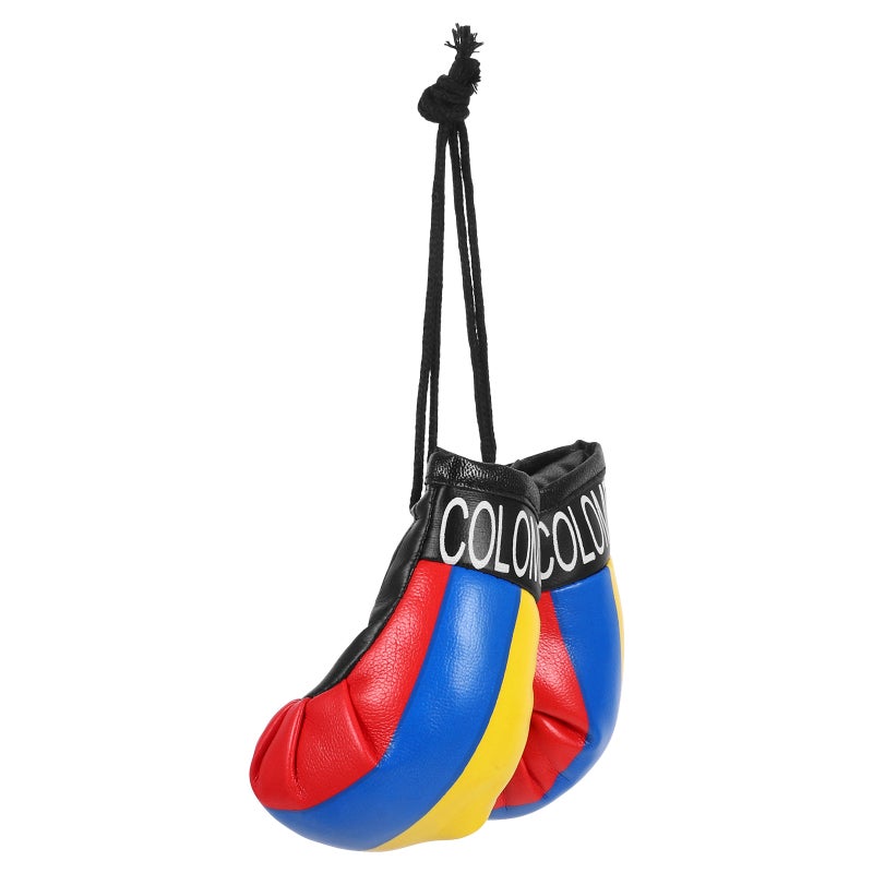 1 Pair of Miniature Boxing Gloves for Car Mirror National Flag Style Miniature Punching Gloves Pendants Keychain Decor - Image 5