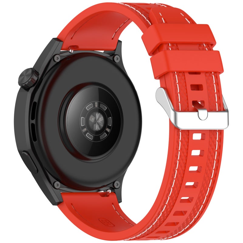 erorex For Redmi Watch 5 Active / Watch 5 Lite Quick Release Two Side Stitching Silicone Watch Band(Red) - Image 2