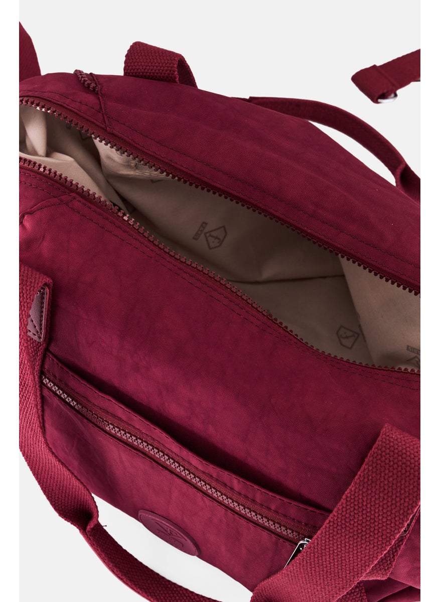 I Love Fashion Women Brand Logo Tote Bag, Maroon  - Image 2