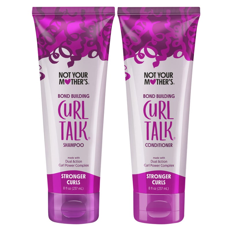 Not Your Mother's Curl Talk Bond Building Shampoo and Conditioner (2-Pack) - 8 fl oz - Strengthening Shampoo and Conditioner Set for Curly Hair - Designed for Curls, Waves, and Coils - Image 1