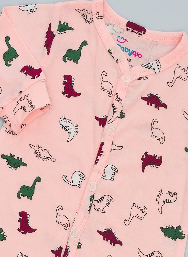 دينو ديلايت لطيف يطبع دينو رومبير القطن الخالص للرضع