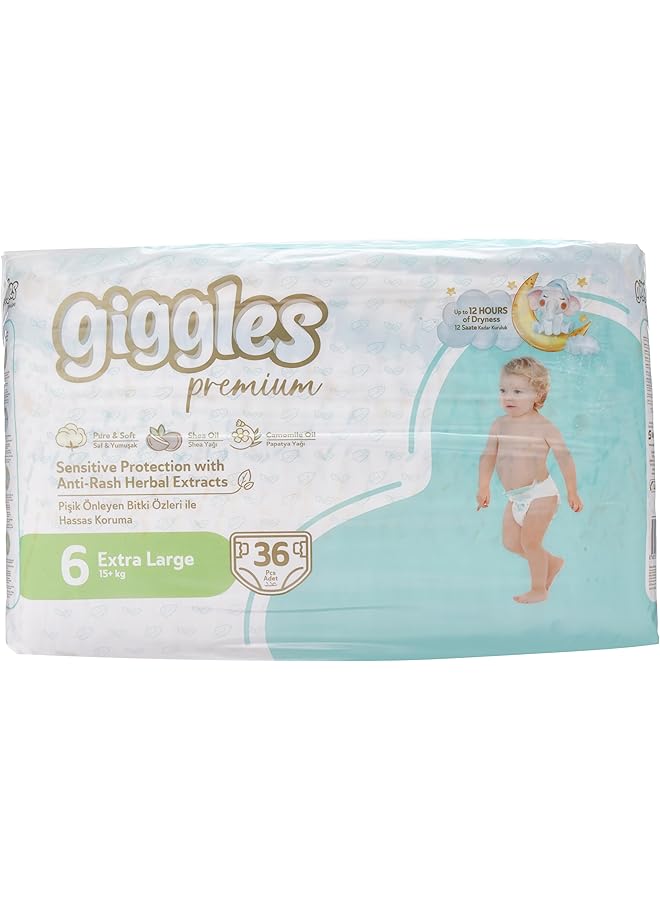 giggles Baby Diapers 36 Pieces Jumbo Pack Size 6 - Image 1