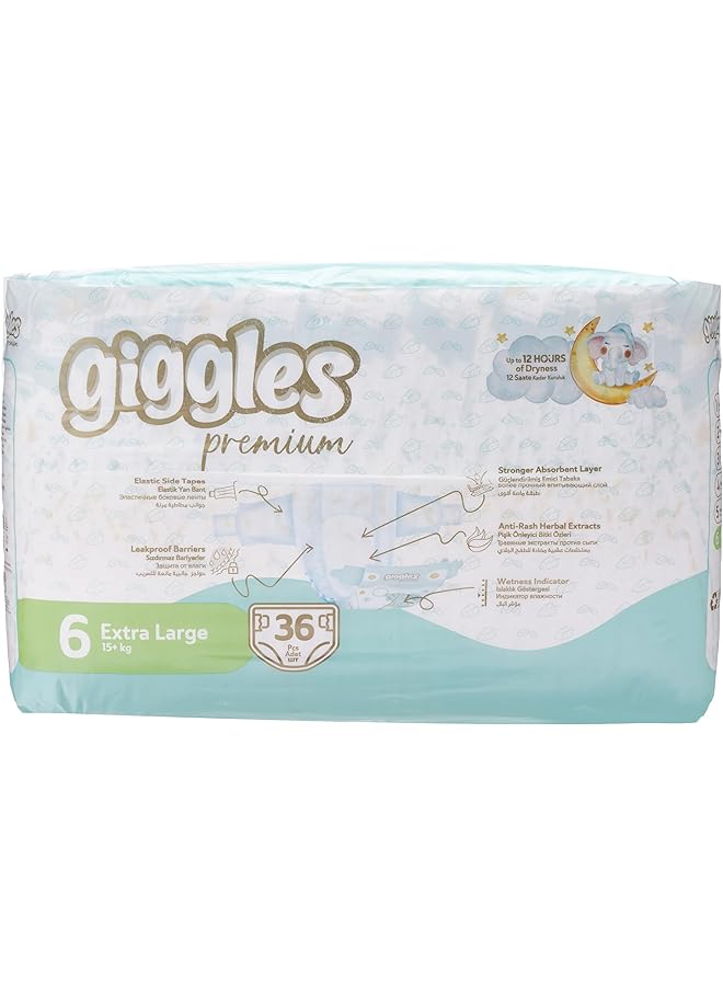giggles Baby Diapers 36 Pieces Jumbo Pack Size 6 - Image 2