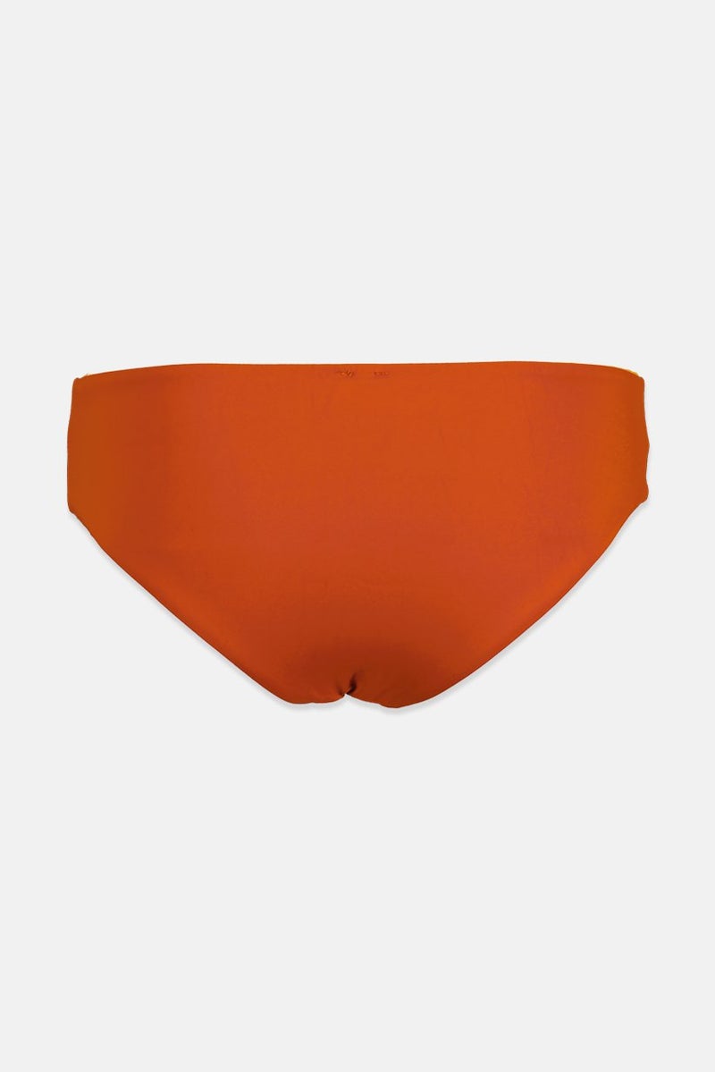 women'secret Women Plain Reversible Pull On Bikini Bottom, Orange - Image 2
