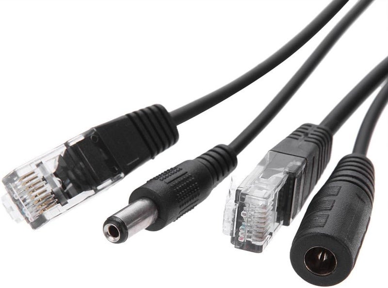exgoofit 5 Pairs Passive PoE Injector and PoE Splitter Kit with 5.5x2.1 mm DC Connector RJ45 Power Over Ethernet - Image 2