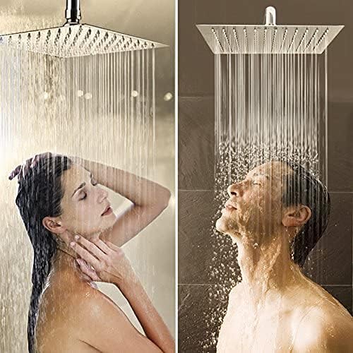Tudoccy Stainless Steel Shower Steel Shower Head For Bathroom And Slim Overhead Shower - Bathroom Rain Shower & Adjustable Steel Shower For Bathroom, bath shower for bathroom (6 Inch Slim Shower) - Image 2