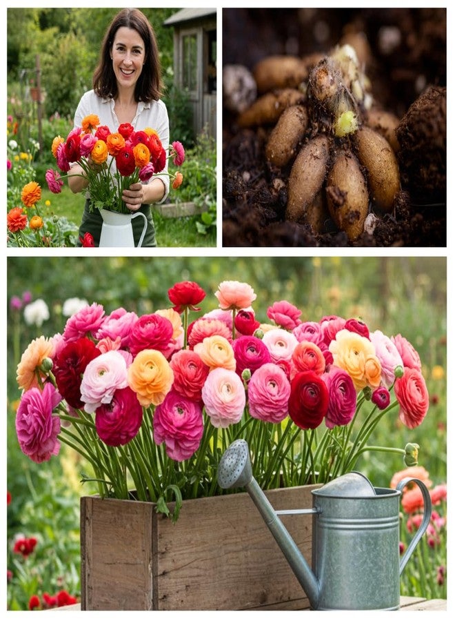 CZ Grain 6 Mixed Ranunculus Bulbs - 6 Large Healthy Bulbs for Planting - Image 4