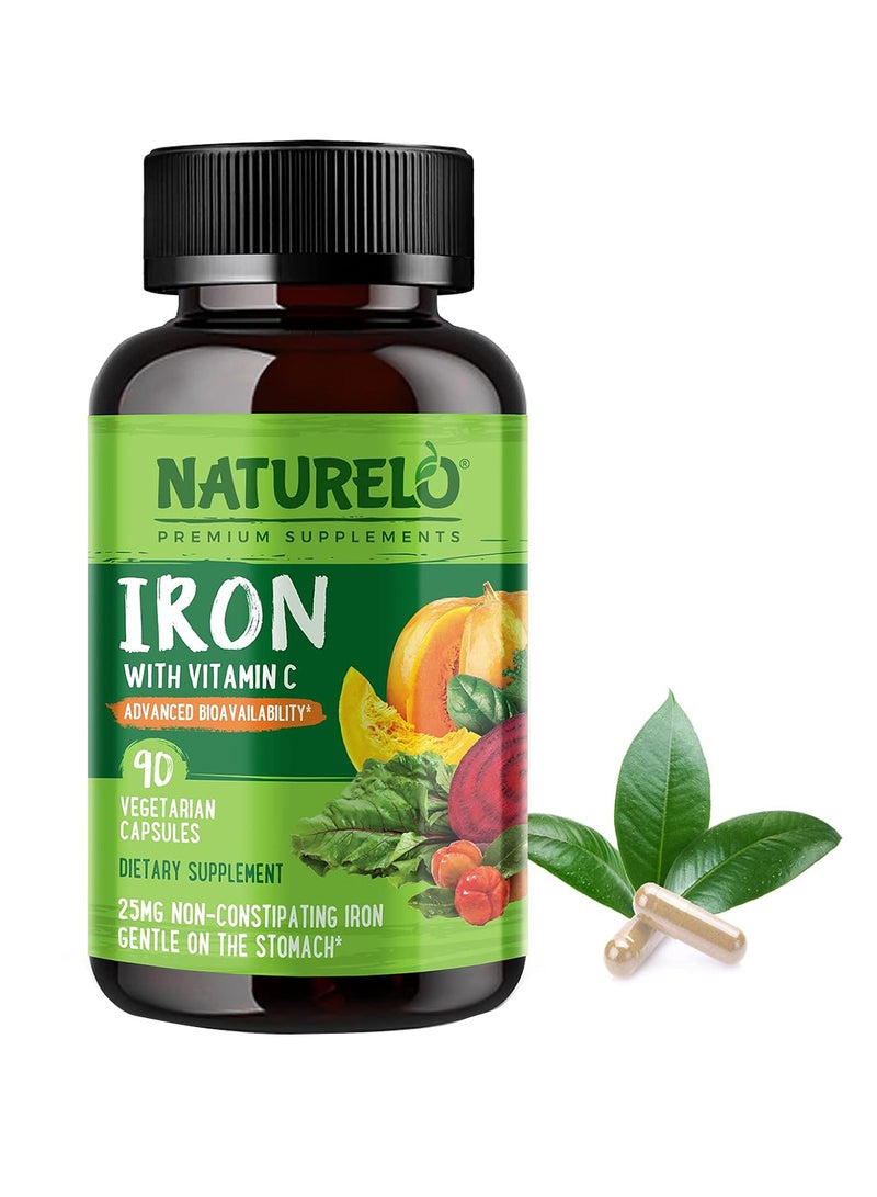 ناتوريلو‏, حديد مع فيتامين ج، 90 كبسولة نباتية - Image 1