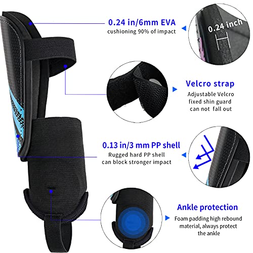 newox Soccer Shin Guards Kids Youth - Shin Pads Protection Boys Shin Guards Soccer Toddler- Soccer Shin Guards for Kids 3-15 Years Old Girls Boys - Image 3