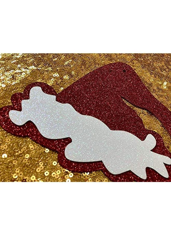 LeeSky - Mele Kalikimaka Banner Gold Glitter Gold Christmas Decorations Mele Kalikimaka Party Decorations Mele Kalikimaka Christmas Decorations Christmas Party Decorations - Image 1