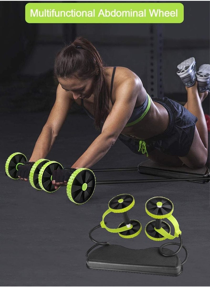 ISHWAZ - Abdominal Wheel Roller With Resistance Band For Womens, Perfect For Tonnig Abs, Weightloss, Slim Waist, Chest, Hips, Core Workout, Shaping Up Your Body Home Fitness Workout Equipment - Image 1