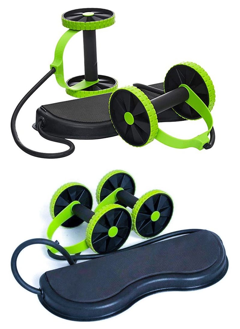 ISHWAZ - Abdominal Wheel Roller With Resistance Band For Womens, Perfect For Tonnig Abs, Weightloss, Slim Waist, Chest, Hips, Core Workout, Shaping Up Your Body Home Fitness Workout Equipment - Image 1