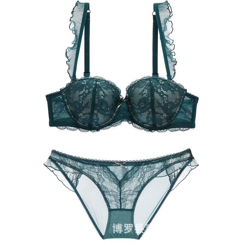 Lace Sexy Bra Set for Women, Breathable and Comfortable Underwire Push-Up Bra, Small Bust Looks Bigger, Sexy Lace Bra - Image 2