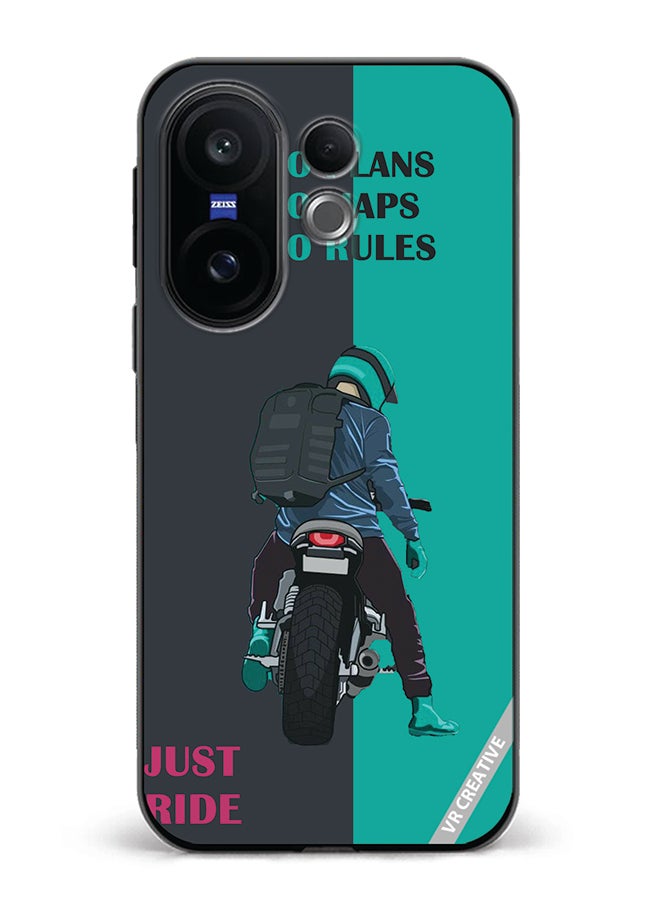 Protective Case Cover For Vivo X200 FE Just Ride Design Multicolour