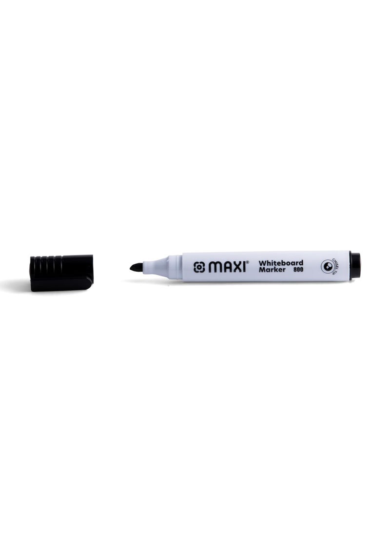 Maxi Maxi Whiteboard Marker Chisel Tip 2pc (Blue,Black) in a Blister Card Writes Clear Wipes Out Instant, Strong Durable Tip - Image 3