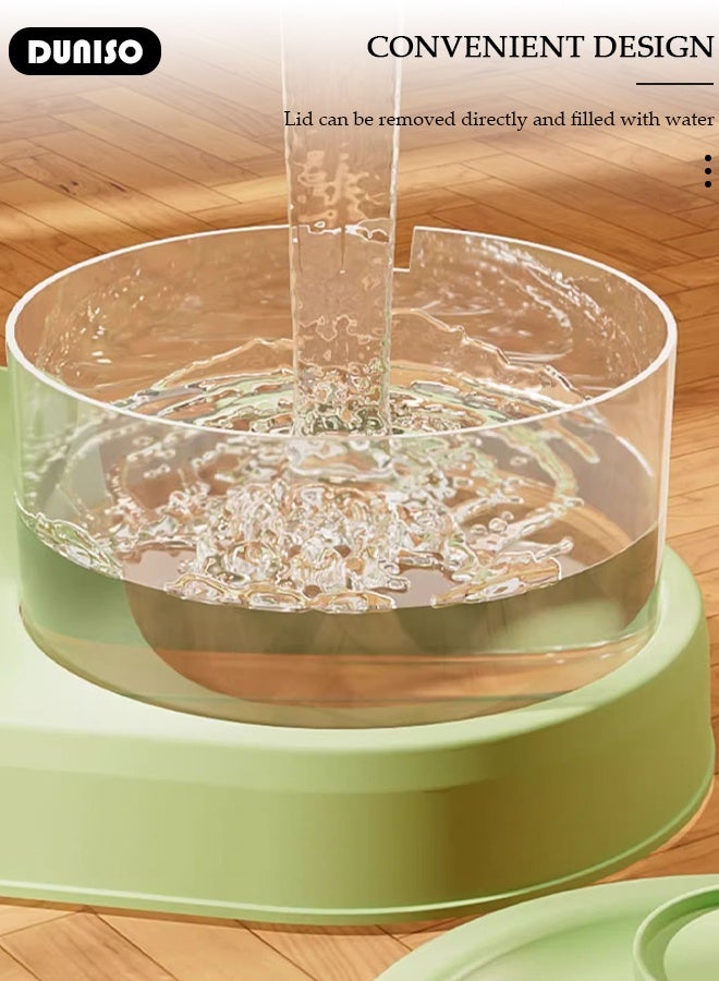 DUNISO 2 in 1 Pet Feeder and Waterer, Automatic Cat Feeder, Pet Feeder and Water Dispenser Set for Indoor, Pet Food Bowl Water Dispenser for Cats Small Size Dogs, Cat Food Bowl and Automatic Water Dispenser Set for Pets - Image 5