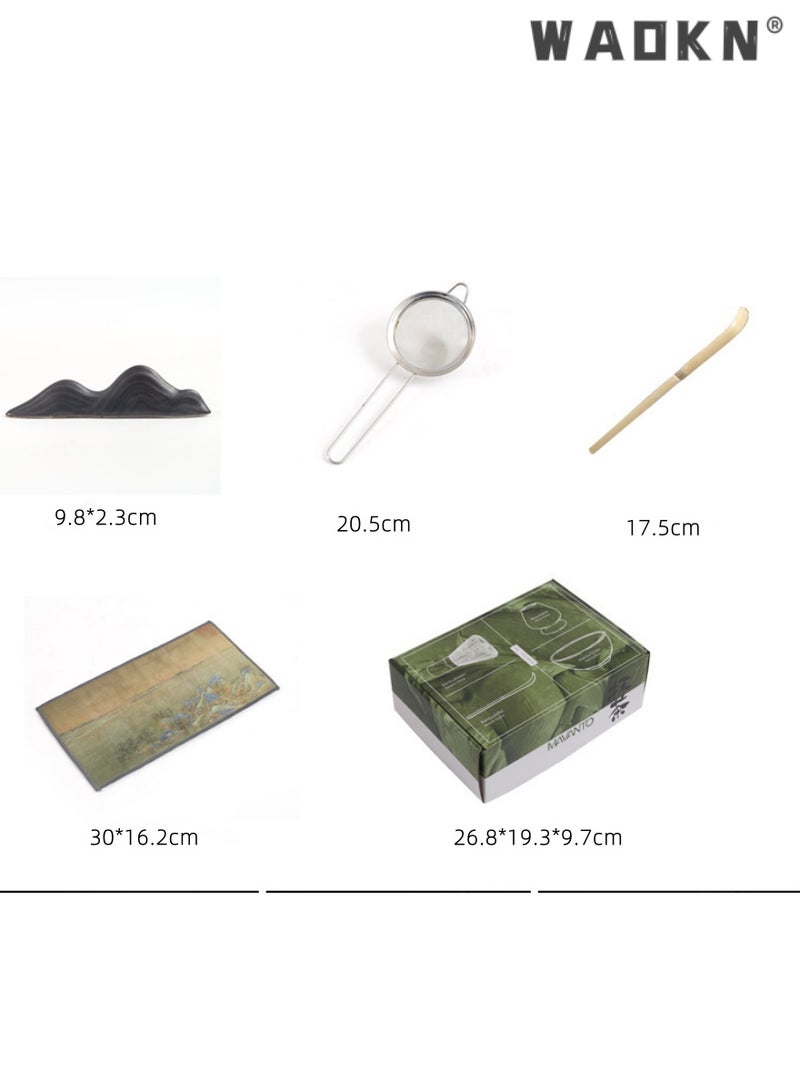 دبليو أيه أو كي أن 7 قطعة ماتشا خفقت مجموعة أدوات ماتشا الخيزران لتحريك ماتشا الشاي ماتشا السلطانية اليابانية نمط الشاي صنع السيراميك مجموعة الشاي ترتيب حفل الشاي خفقت الخيزران ماتشا فرشاة الأبيض - Image 5