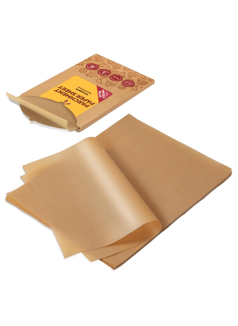 katbite Katbite 120Pcs 8x12 inches Parchment Paper Sheets Heavy Duty Unbleached Baking Paper Precut Parchment Paper for Baking Air Fryer Grilling Steaming 