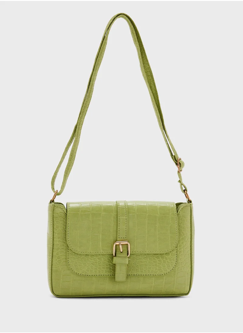 ايلا Croc Detail Mini Crossbody Bag