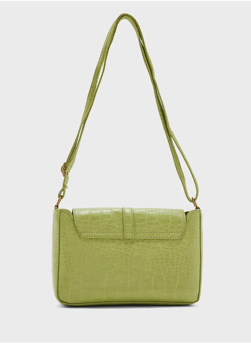 ايلا Croc Detail Mini Crossbody Bag