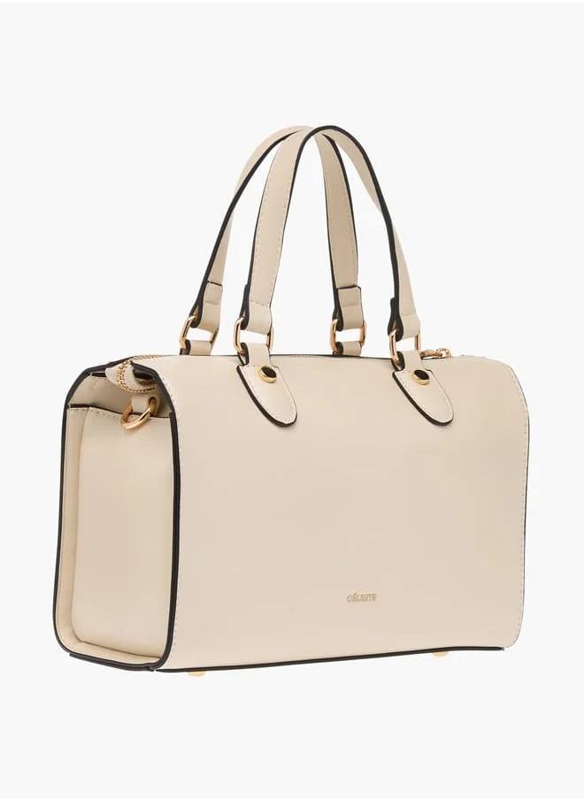 سيليست Solid Tote Bag with Handles and Zip Closure
