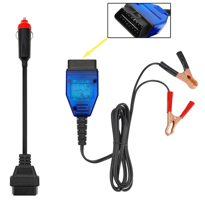 Car Memory Data Saver Automotive Emergency Power Supply Cable Battery Cable OBDII Memory Saver Connector - Image 2