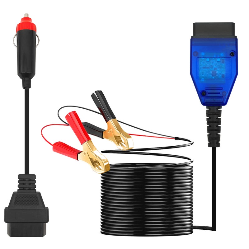Car Memory Data Saver Automotive Emergency Power Supply Cable Battery Cable OBDII Memory Saver Connector - Image 1