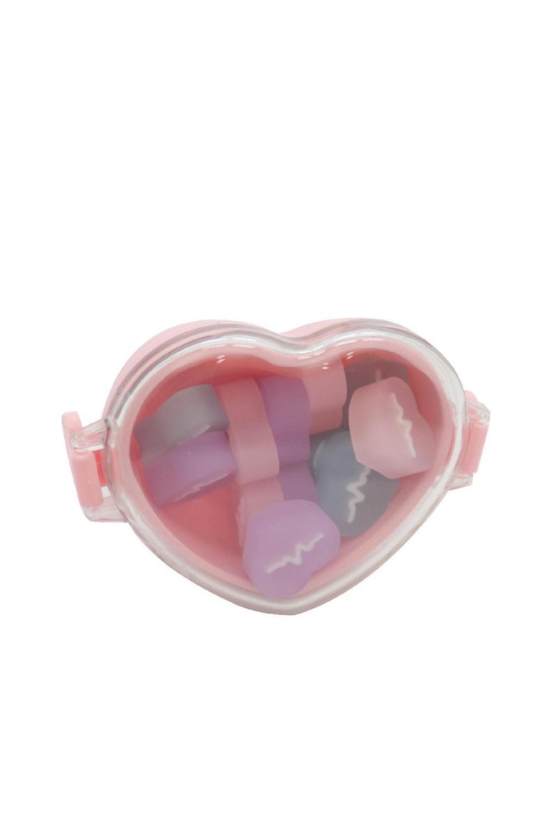 روكو ممحاة مطاطية على شكل قلب في علبة بلاستيكية بألوان متنوعة - Image 1