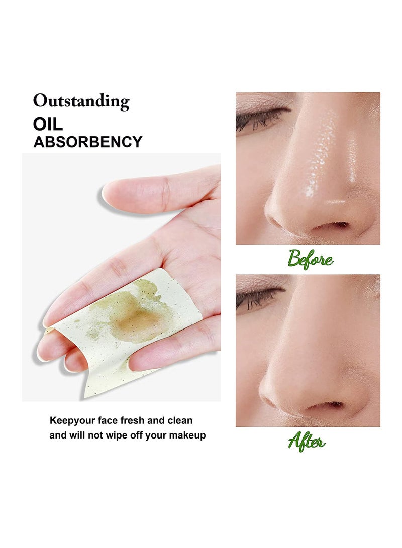 Excefore EXCEFORE 300 Counts Premium Face Oil Blotting Paper, Oil Control Film, Oil Absorbing Tissues Paper (Unscented, Green Tea, Rose)  - Image 4