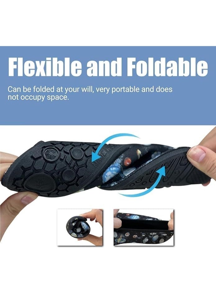 جزمة بحر سهلة الارتداء للشاطئ مريحة للأطفال و الكبار من سبورت كيو® نعل مريح ومرن للحماية من الصخور والرمل الساخن احذية بحر مائية سريعة الجفاف للسباحة والغطس وركوب الامواج والتجديف والشاطئ والمشي واليوغا