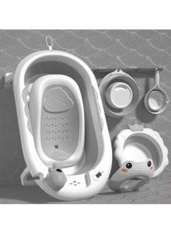 DEHKAH Baby Bath Tub 6 Pieces with Temperature Gauge from Birth to 3 Years  - Image 1