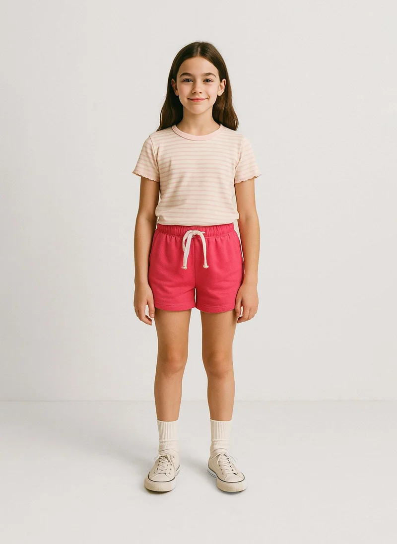 MINOTI Teeb Girls' Shorts With Stretch Waistband And Pockets