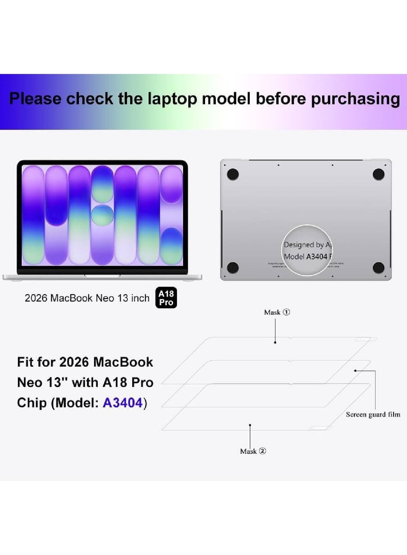 أداندو واقي شاشة مغناطيسي مضاد للوهج وقابل للإزالة لجهاز MacBook Neo 13 بوصة 2026 (A3404، A18 Pro Chip)، فلتر مضاد للتجسس، سهل التركيب بدون لاصق، لجهاز Mac 13 بوصة - Image 2