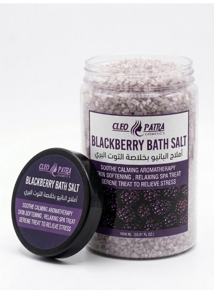 Cleopatra Blackberry Bath Salt for Relaxing and Skin Softening - 1000ml