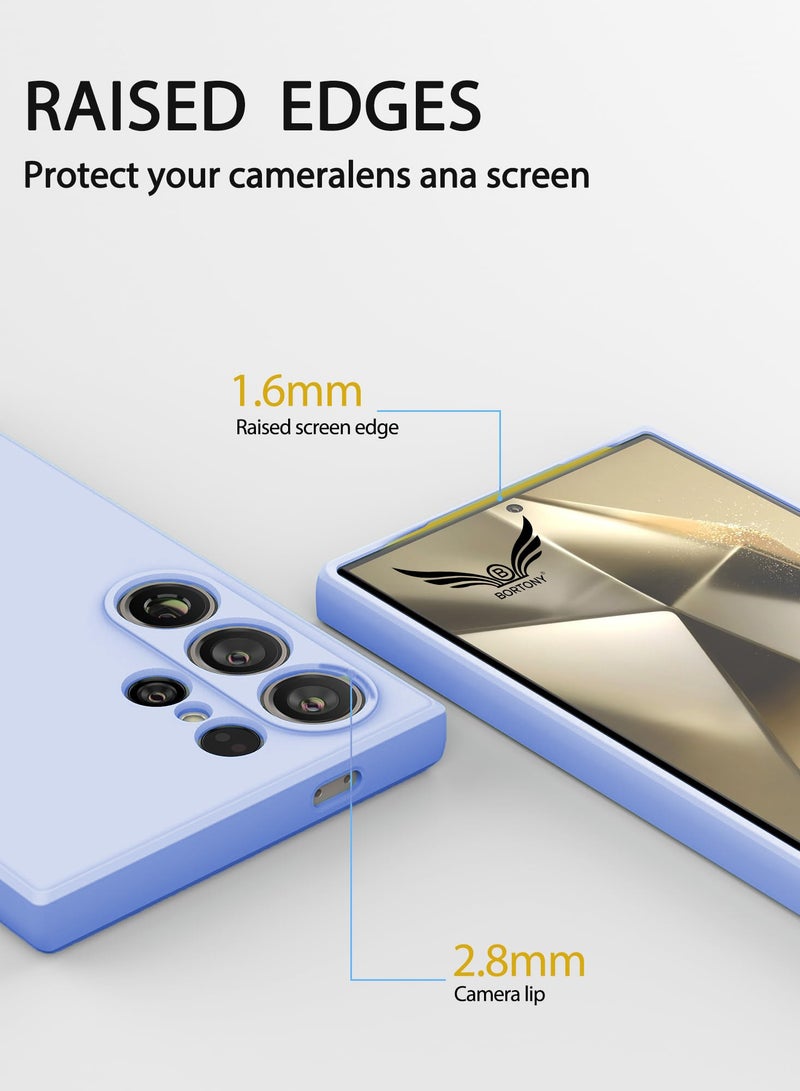 BORTONY Samsung S25 Ultra Case Liquid Soft Silicone Gel Rubber Galaxy S25 Ultra Cover Anti Scratch Military-Grade Shockprrof Protective Case for Samsung Galaxy S25 Ultra 6.8 Inch - Image 3