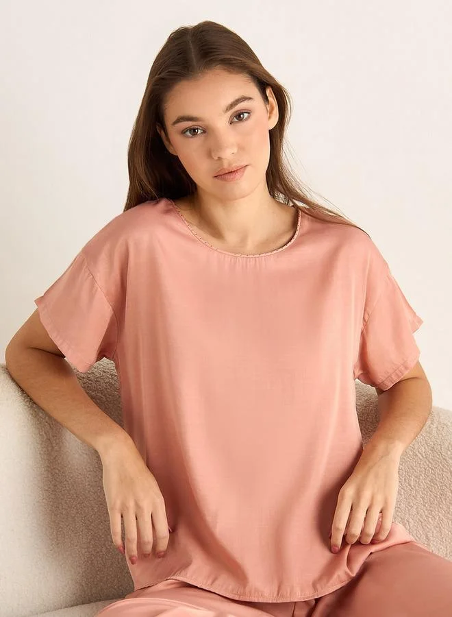 Splash FAV Pyjama Set Top and Pants Satin